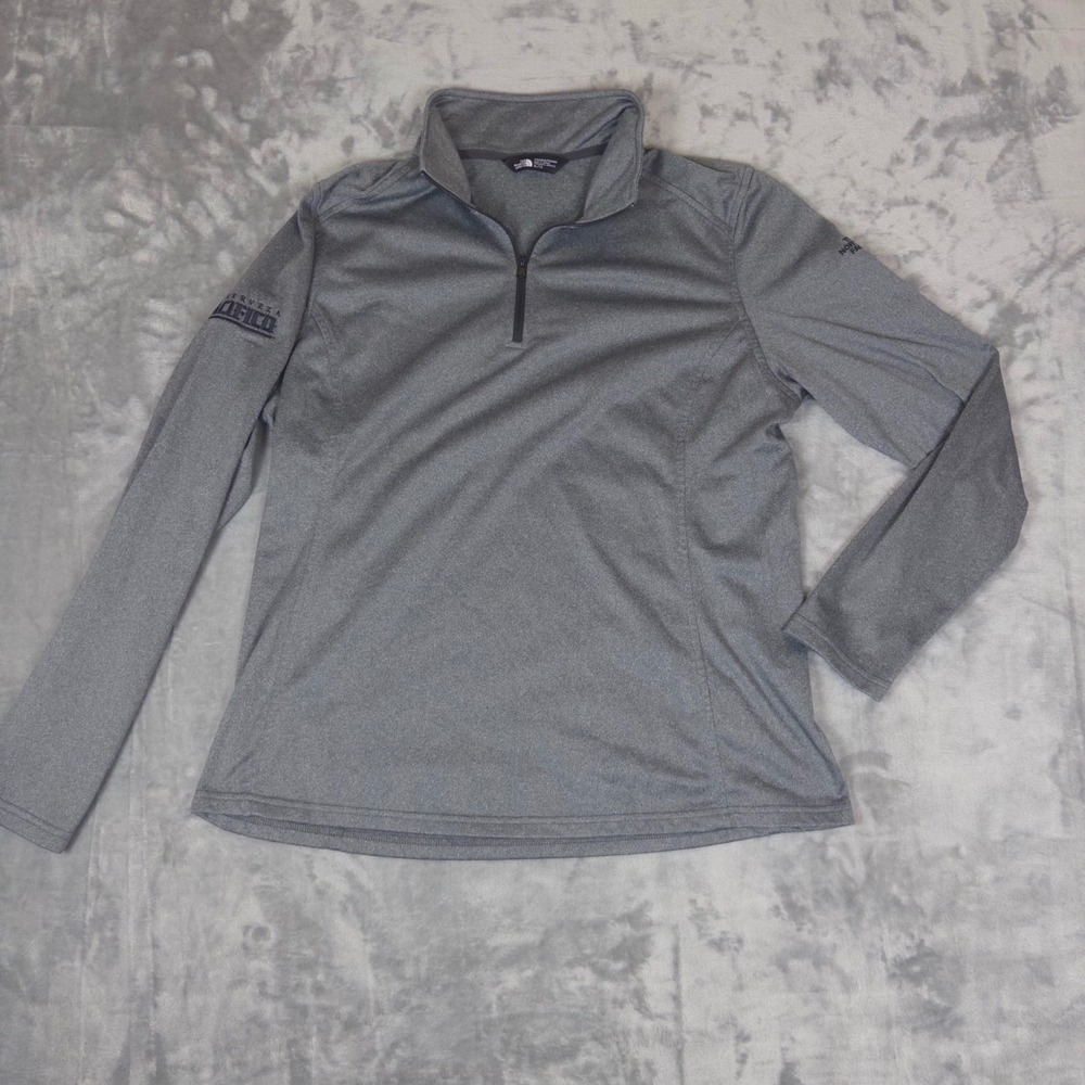 The North Face Quarter Zip Pullover Womens XL Gray Pacifico Beer Active Fleece